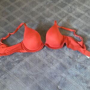 aerie Smooth Molded Bra in Coral-Red
